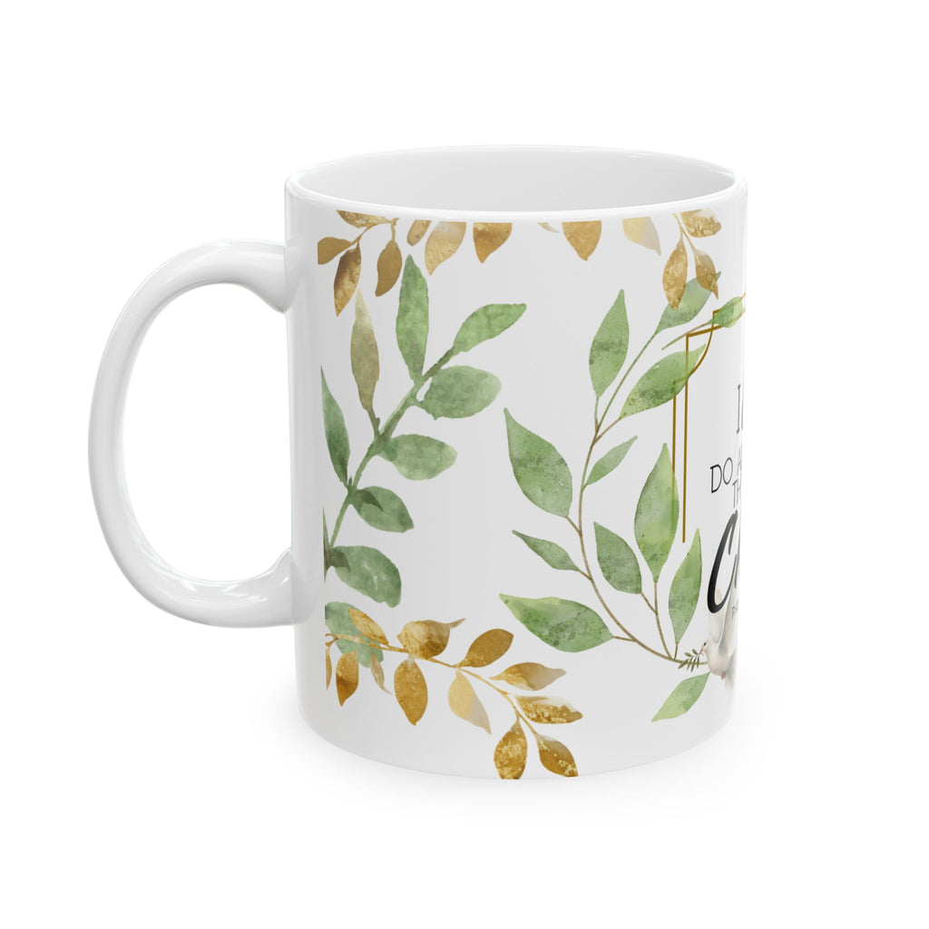 "All Things Through Christ" Premium Full-Wrap Ceramic Mug | Christian Dove Ceramic